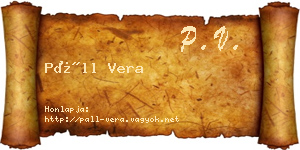 Páll Vera névjegykártya