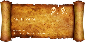 Páll Vera névjegykártya